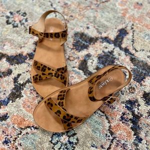 Girls Leopard Sandals